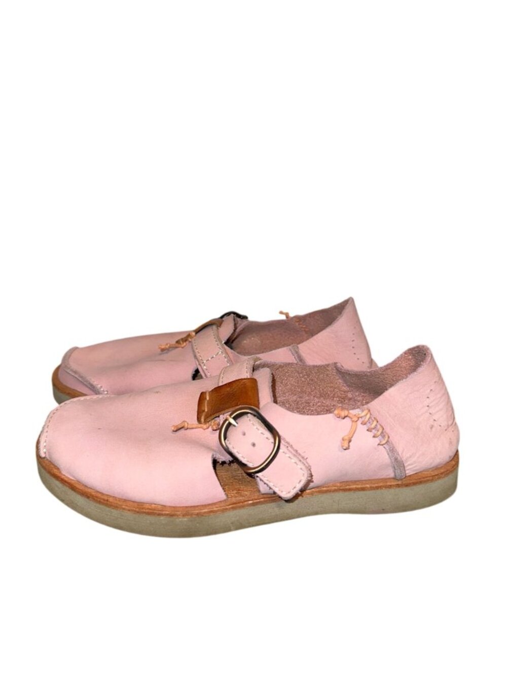 Satorisan Benirras Womens 37 US 6.5 Pink Leather Premium Slip On Sandal Shoes - Picture 2 of 9